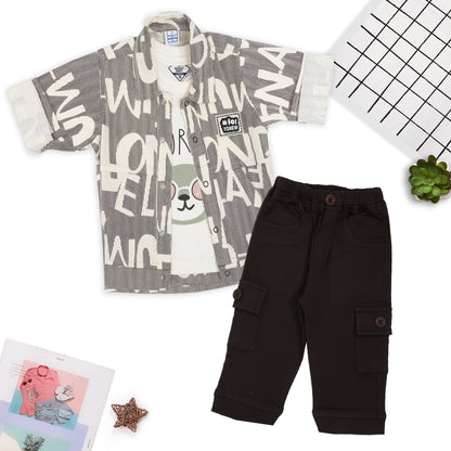 Playful Printed Jacket, Fun Tee & Pants: Casual Essential