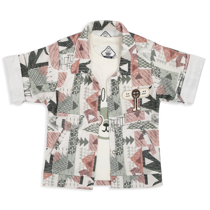 Playful Printed Jacket, Fun Tee & Pants: Casual Essential