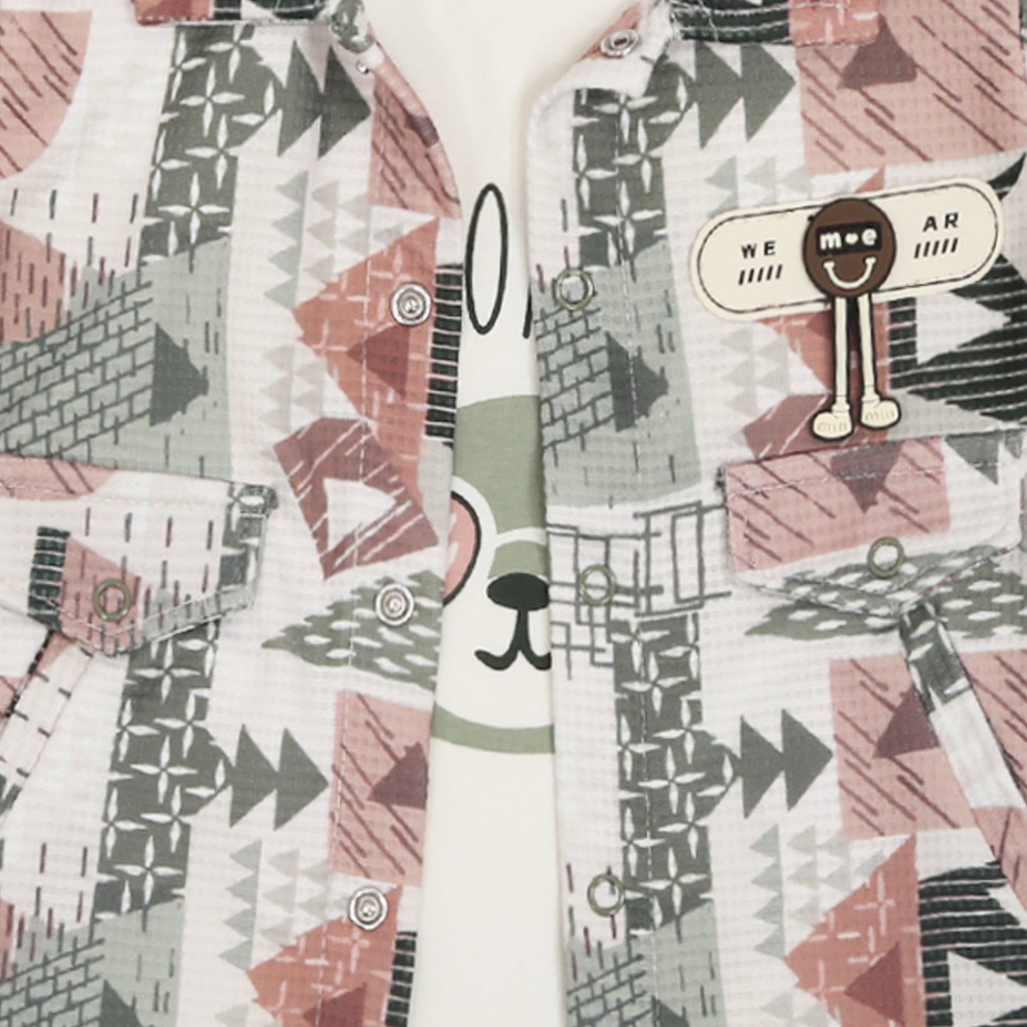 Playful Printed Jacket, Fun Tee & Pants: Casual Essential