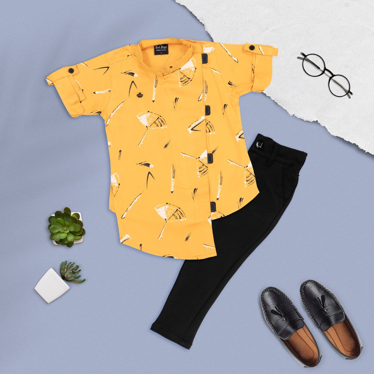 Fashionable Traditional Wear Set - Mustard