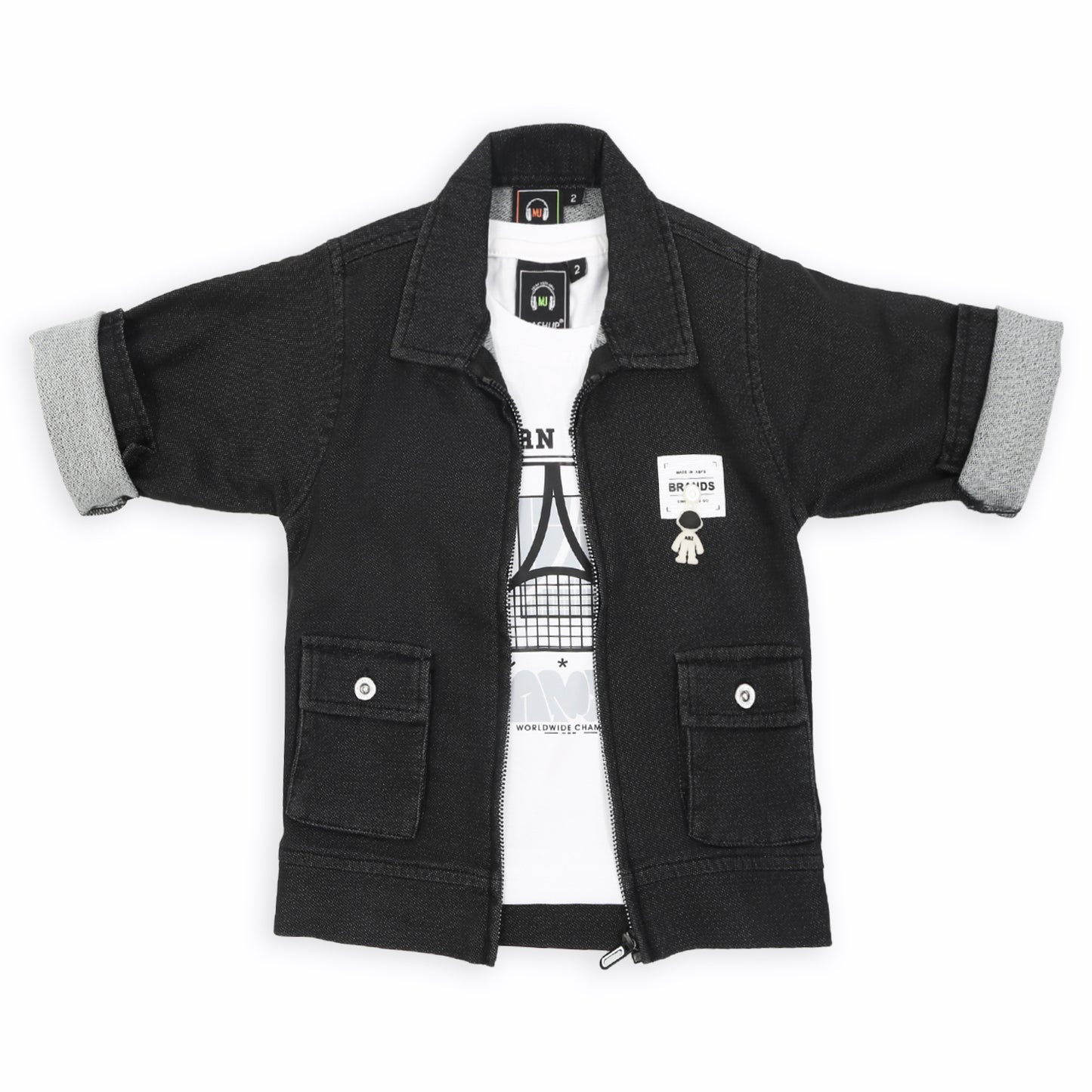 Cool Kids’ Style Upgrade: Jacket, Printed Tee & Pants Set