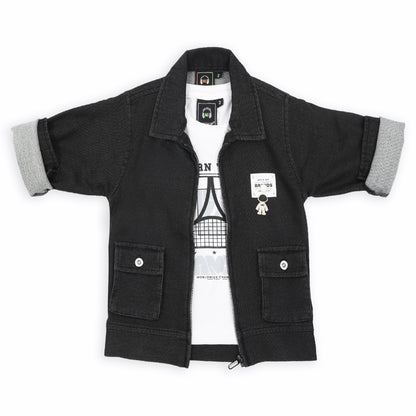 Cool Kids’ Style Upgrade: Jacket, Printed Tee & Pants Set