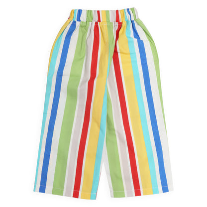 Fun Printed Tee, Colorful Striped Pants & Cap: Boys’ Casual Star