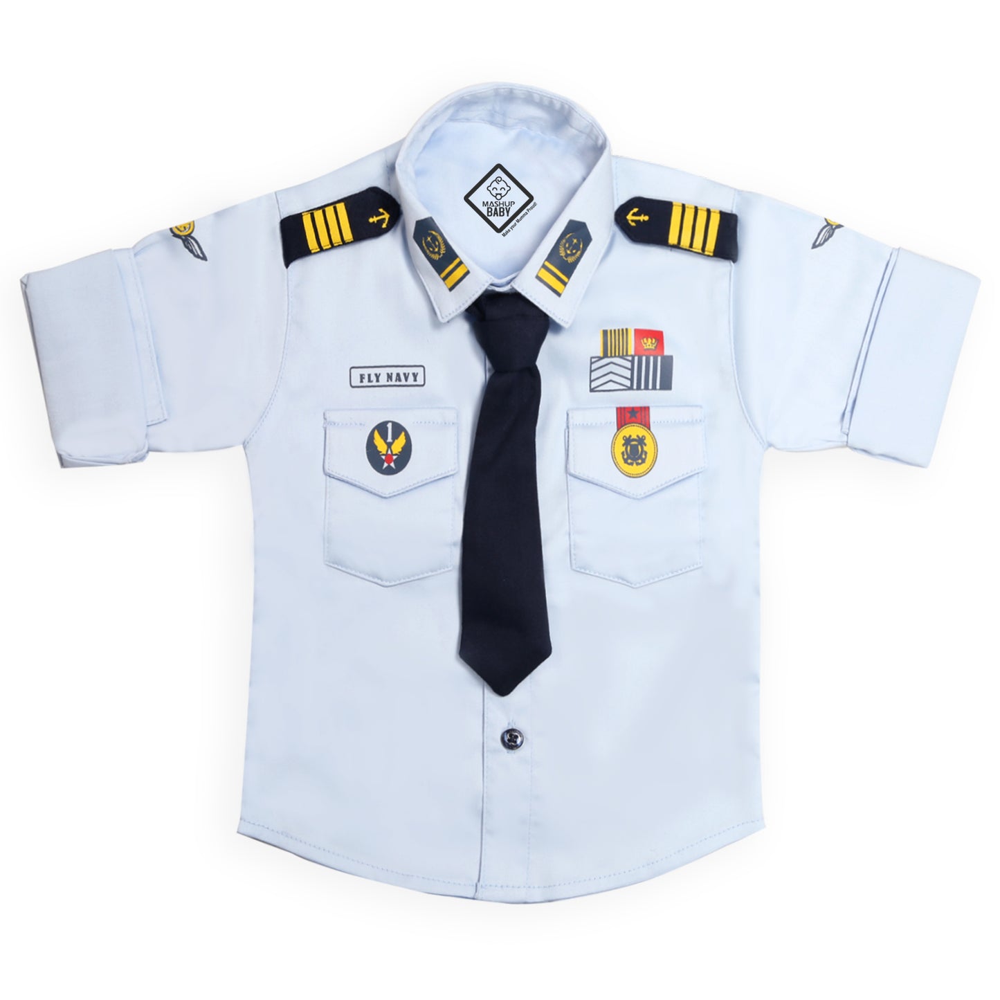 "Smart Navy Officer Set: Your Little Captain Reporting for Duty!"