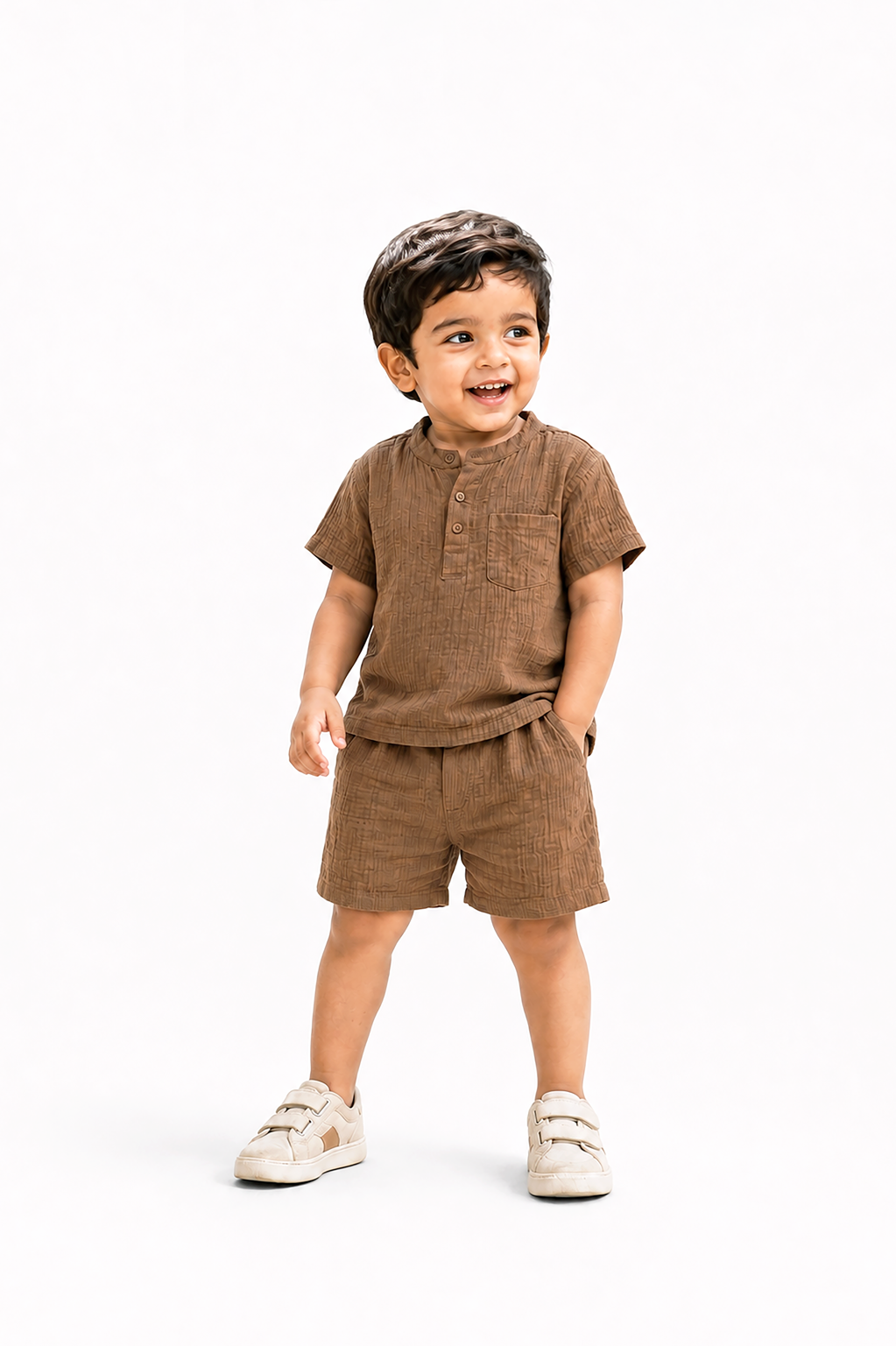 Muslin Henley Co-Ord Set