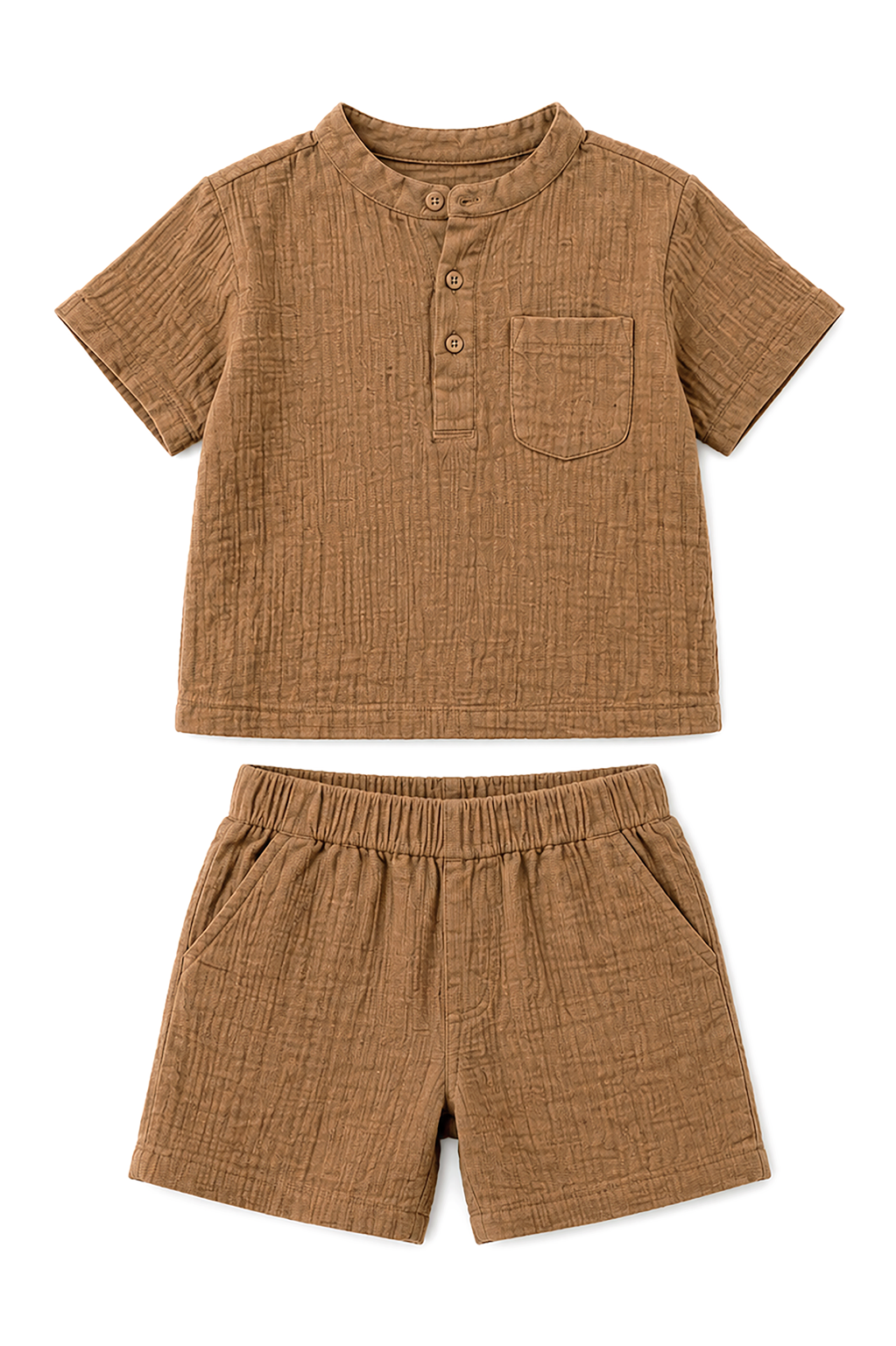 Muslin Henley Co-Ord Set