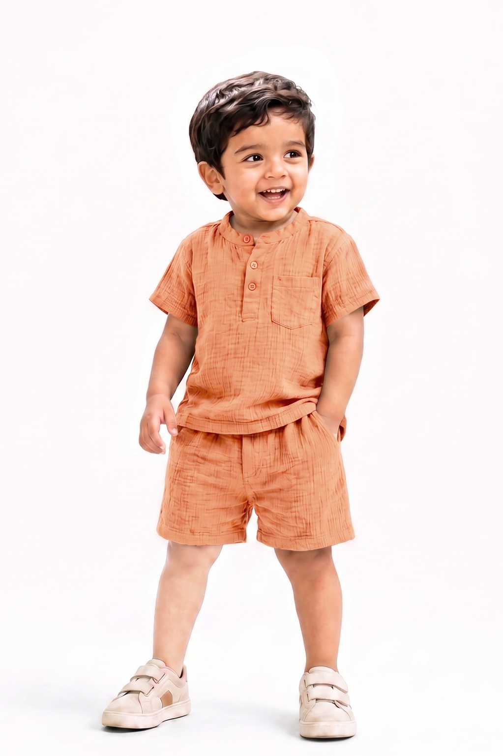 Muslin Henley Co-Ord Set