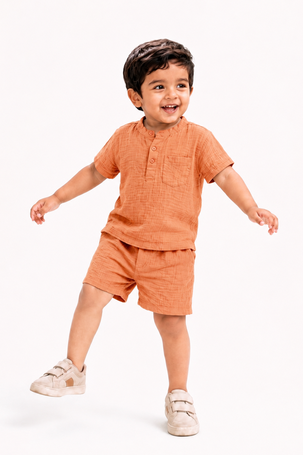 Muslin Henley Co-Ord Set