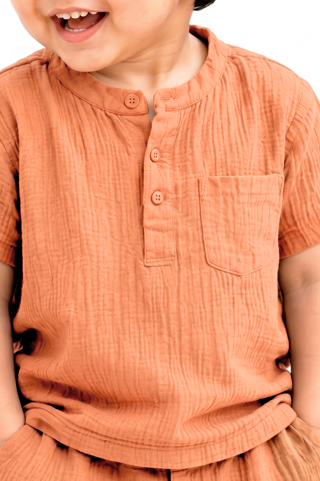 Muslin Henley Co-Ord Set
