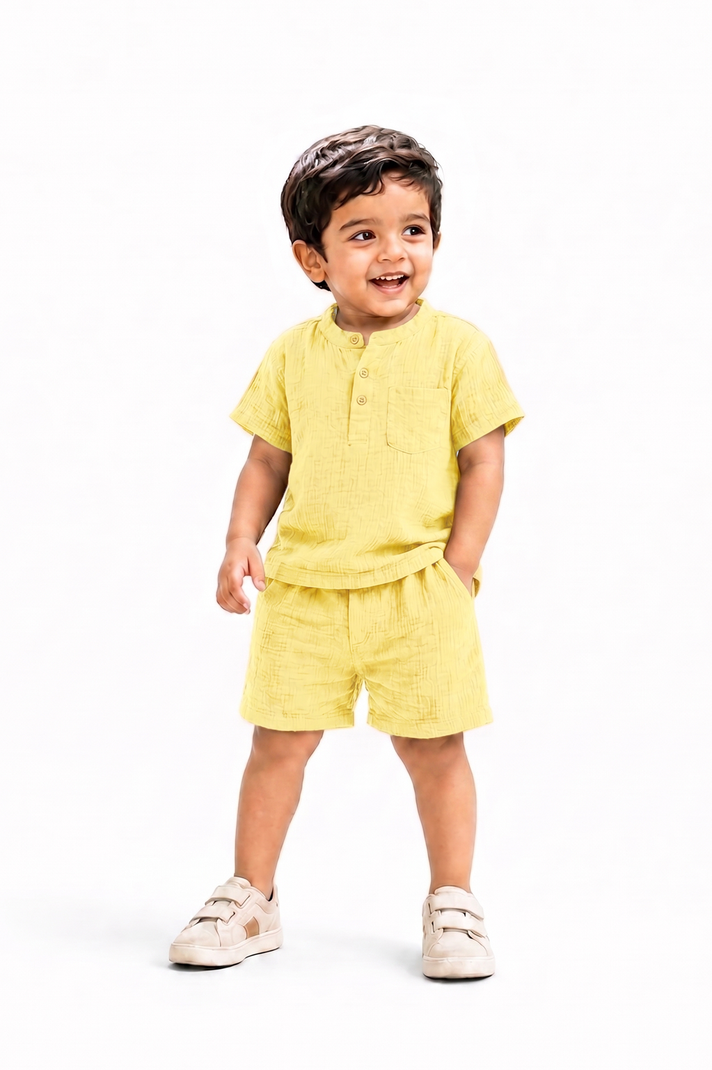 Muslin Henley Co-Ord Set