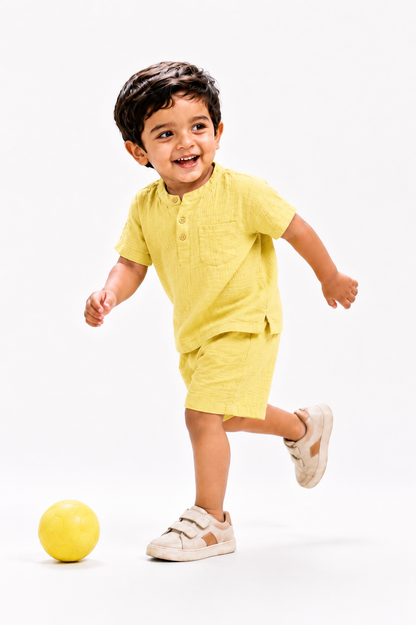 Muslin Henley Co-Ord Set