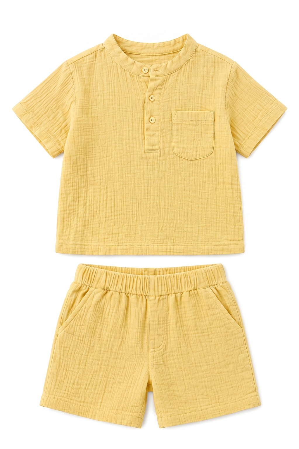 Muslin Henley Co-Ord Set