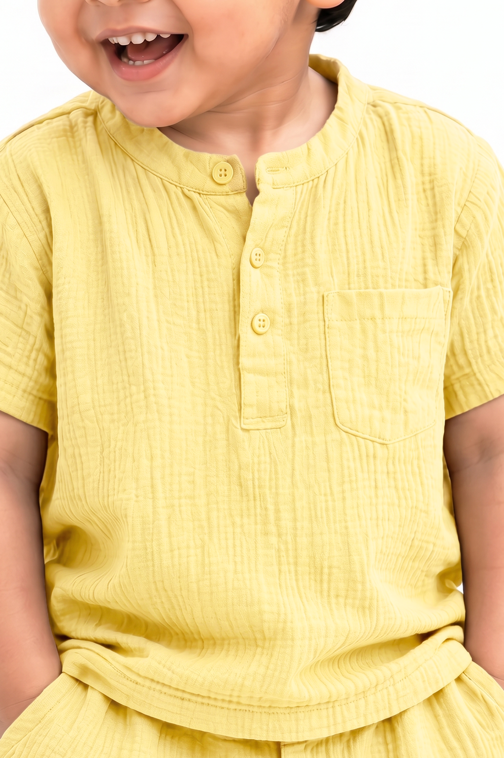 Muslin Henley Co-Ord Set