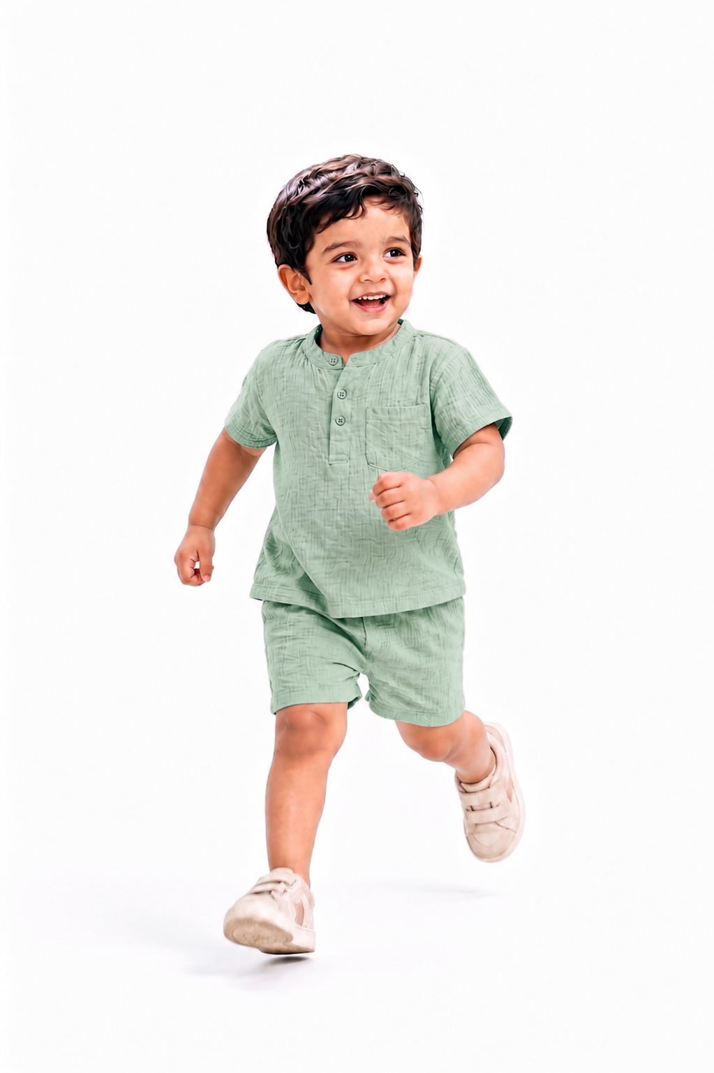 Muslin Henley Co-Ord Set