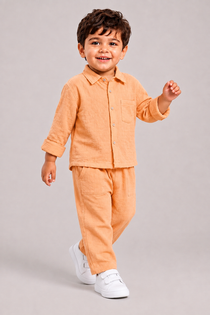 Shirt & Pants Co-Ord Set-ORANGE