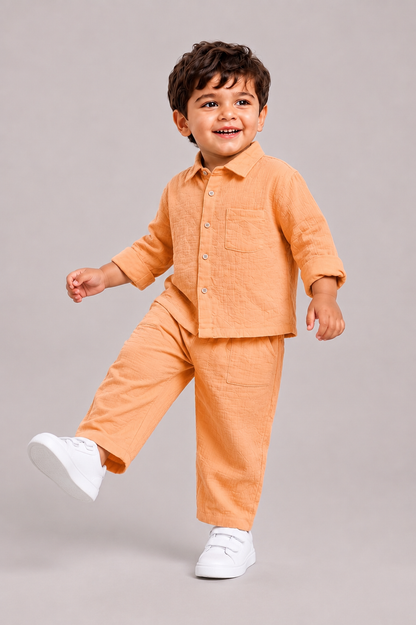 Blue Shirt & Pants Co-Ord Set