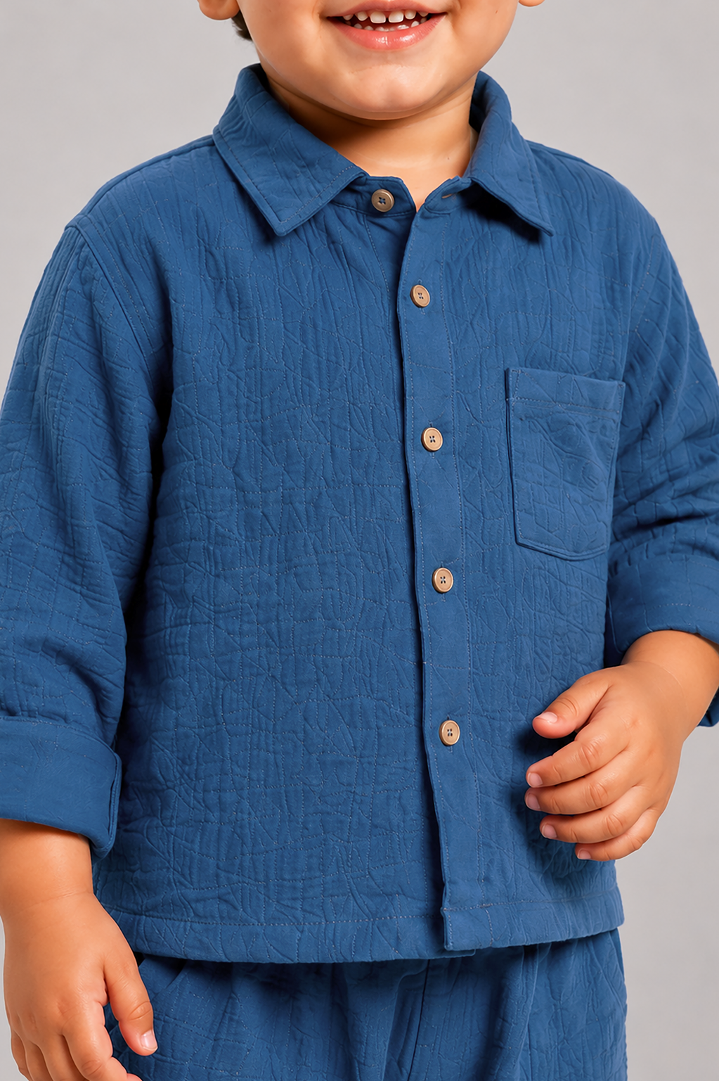 Blue Shirt & Pants Co-Ord Set
