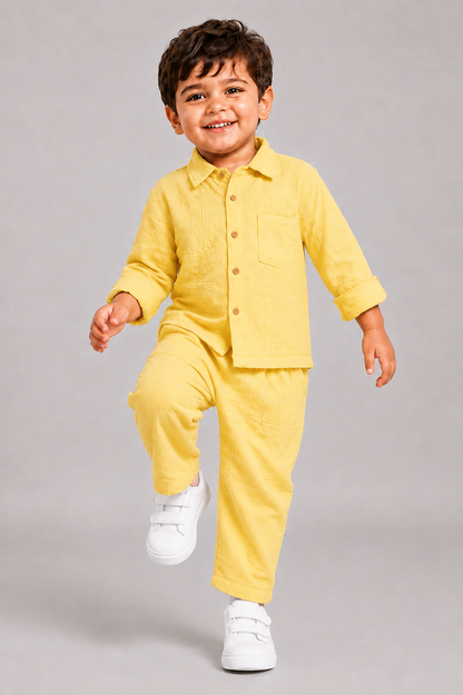 Blue Shirt & Pants Co-Ord Set