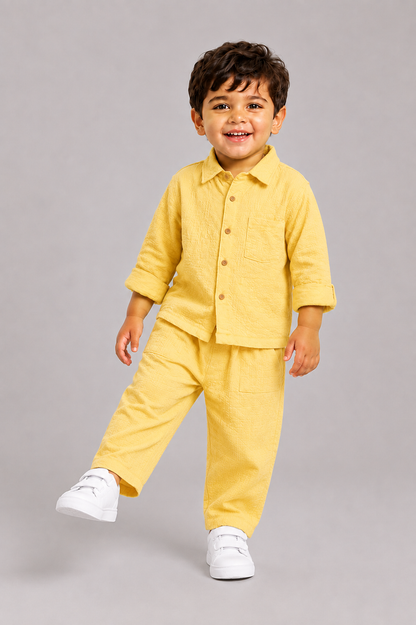 Blue Shirt & Pants Co-Ord Set