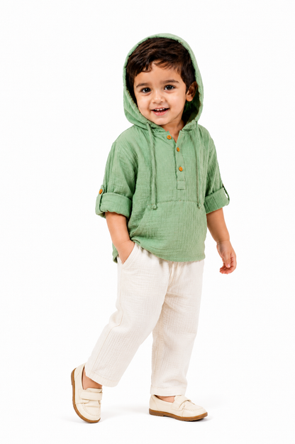 Muslin Hooded Co-Ord Set