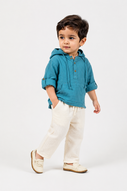 Muslin Hooded Co-Ord Set
