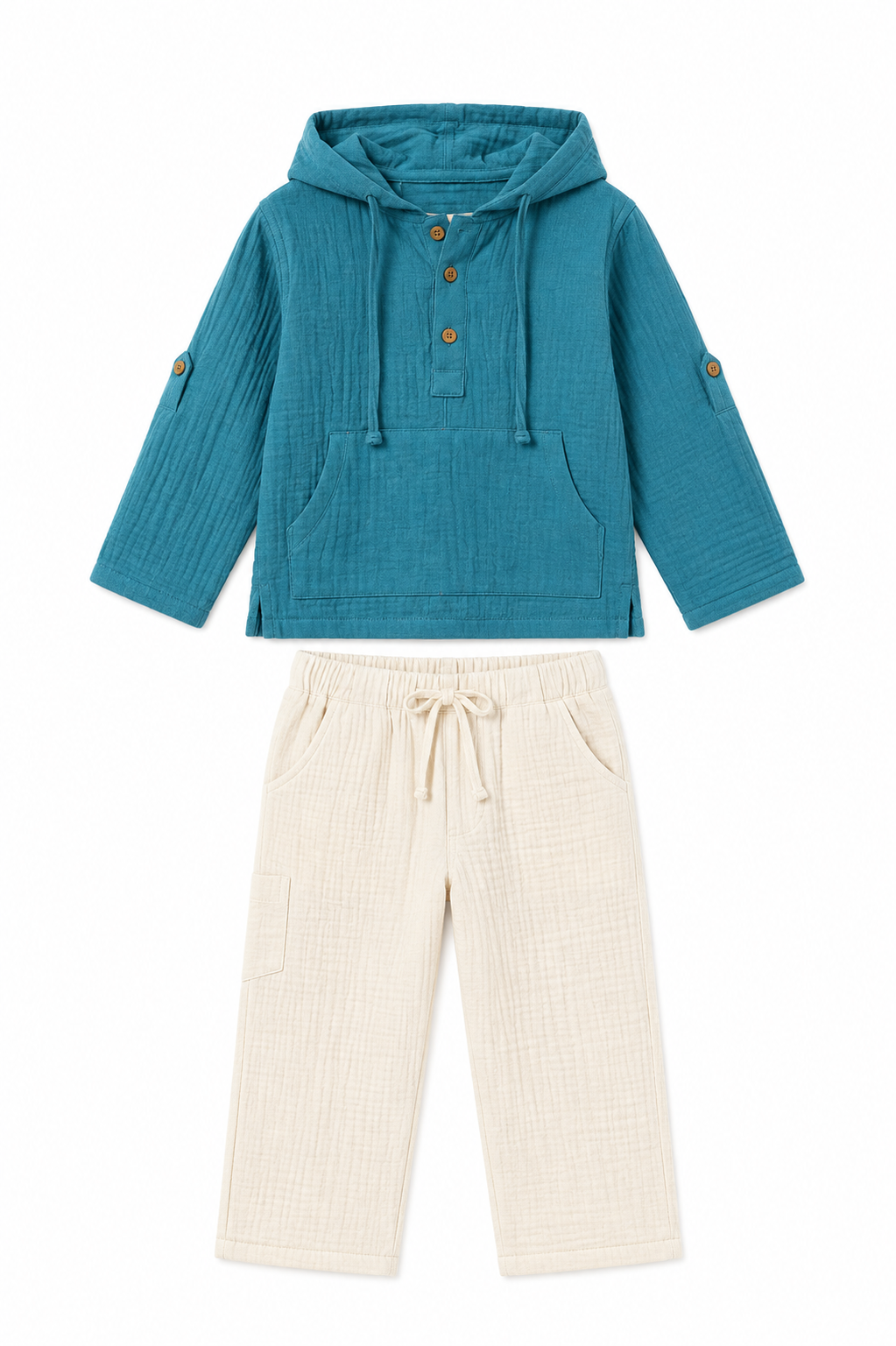 Muslin Hooded Co-Ord Set