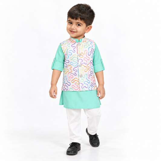 Festive Doodles Kurta Set