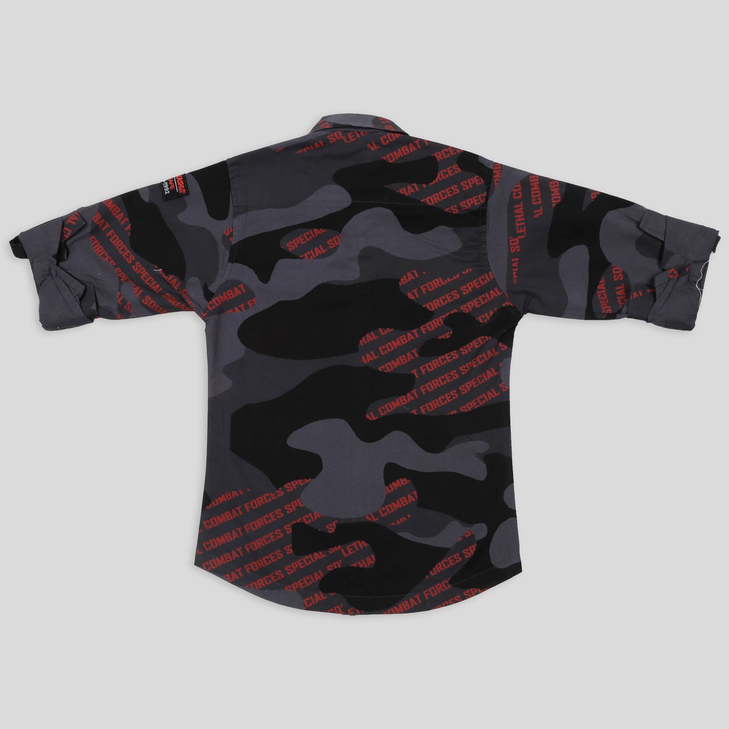 Camouflage Cotton Lycra Shirt and T-shirt Set For Young Boys
