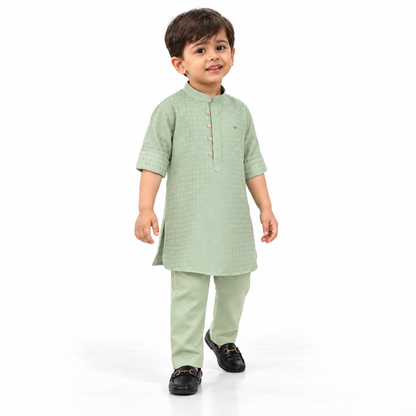 Classic Mandarin Collar Kurta & Pants Set