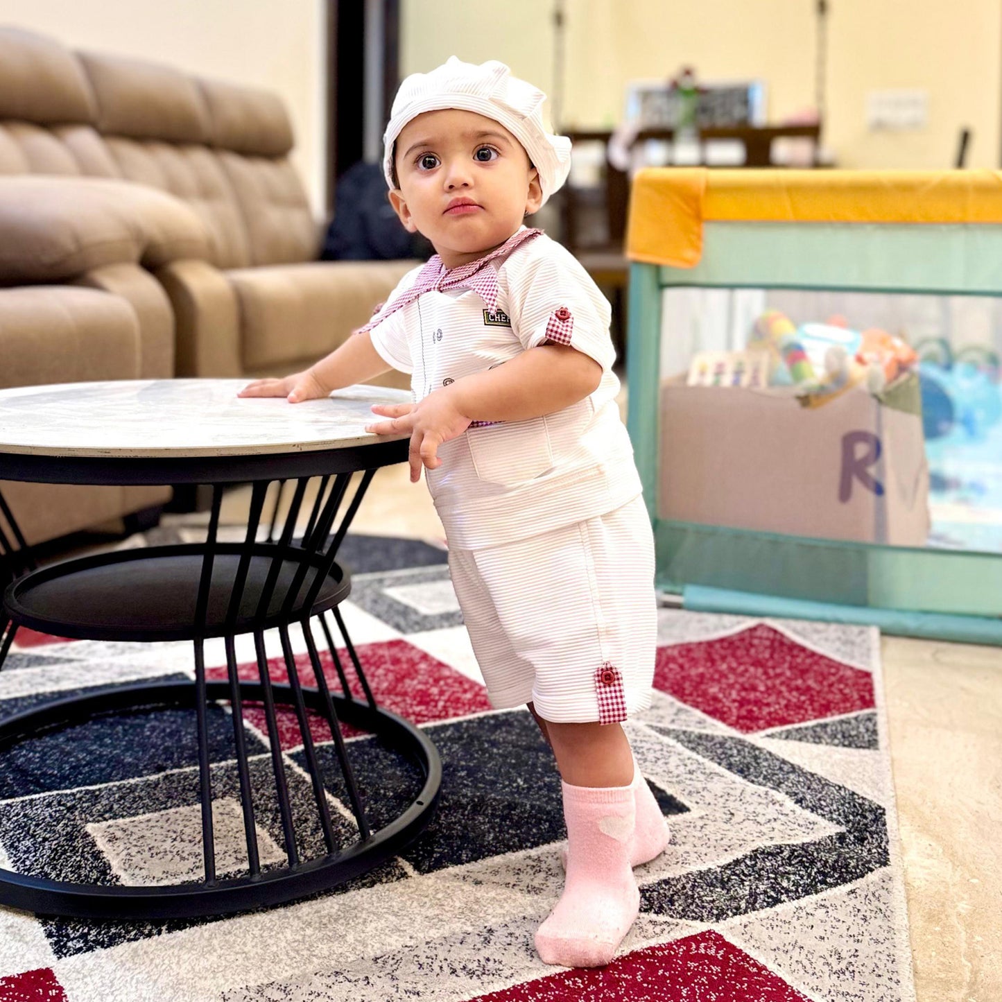 Mini Chef Magic: T-Shirt, Shorts, and Chef Cap Set!