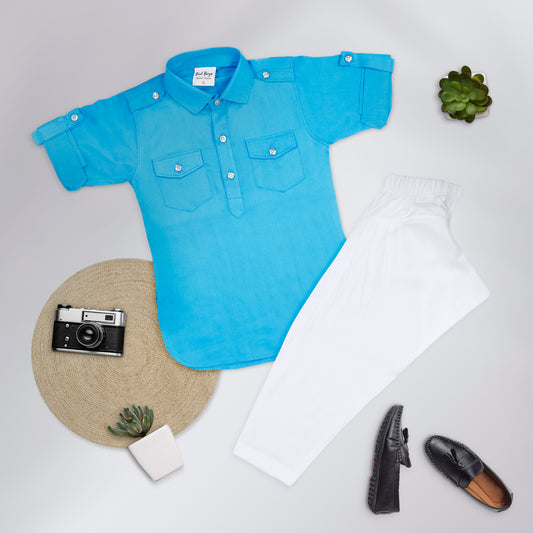 Plaid and Stylish Kurta salwar set.