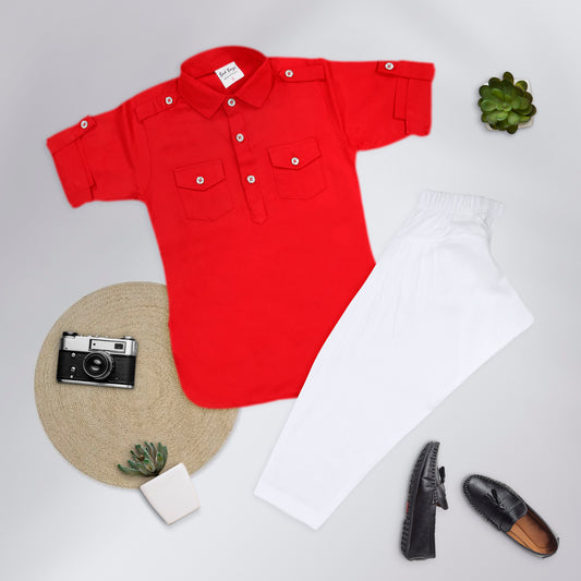 Plaid and Stylish Kurta salwar set.