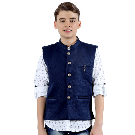 MashUp dapper Nehru jacket and printed kurta shirt. - mashup boys