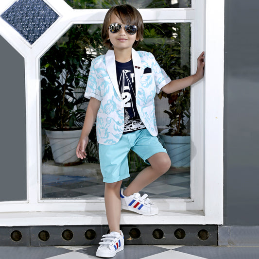 Bad Boys Printed blazer combo set. - mashup boys