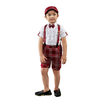 Tiny Trendsetters: Shirt, Shorts, Bow, Suspender, Cap - Party Pizzazz!