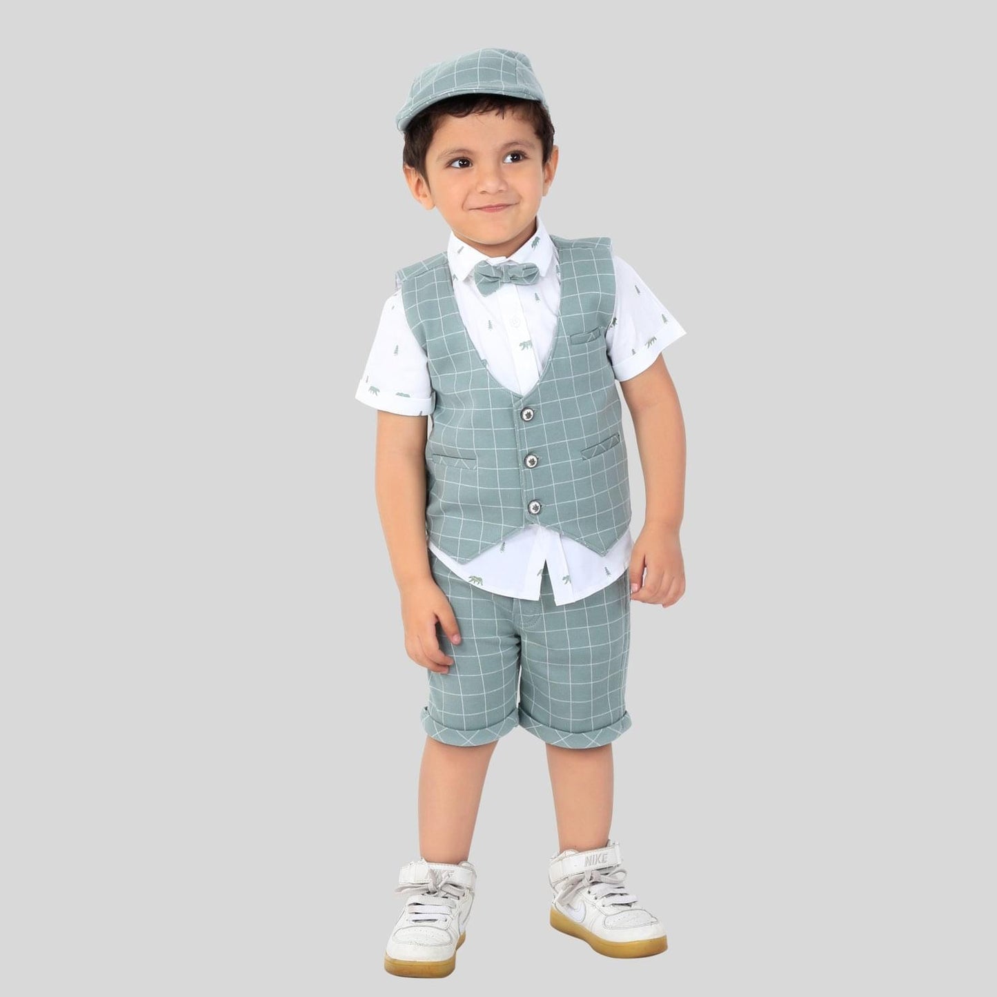 Bad Boys Checkered Party Shorts set for little boys