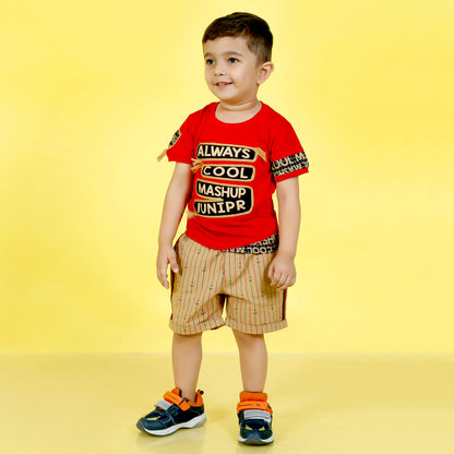 MashUp Junior Fashionable Outfit with Cotton T-shirt and Denim Bottoms
