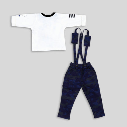 Bad Boys Stylish and Casual Outfit with T-shirt and Dungaree