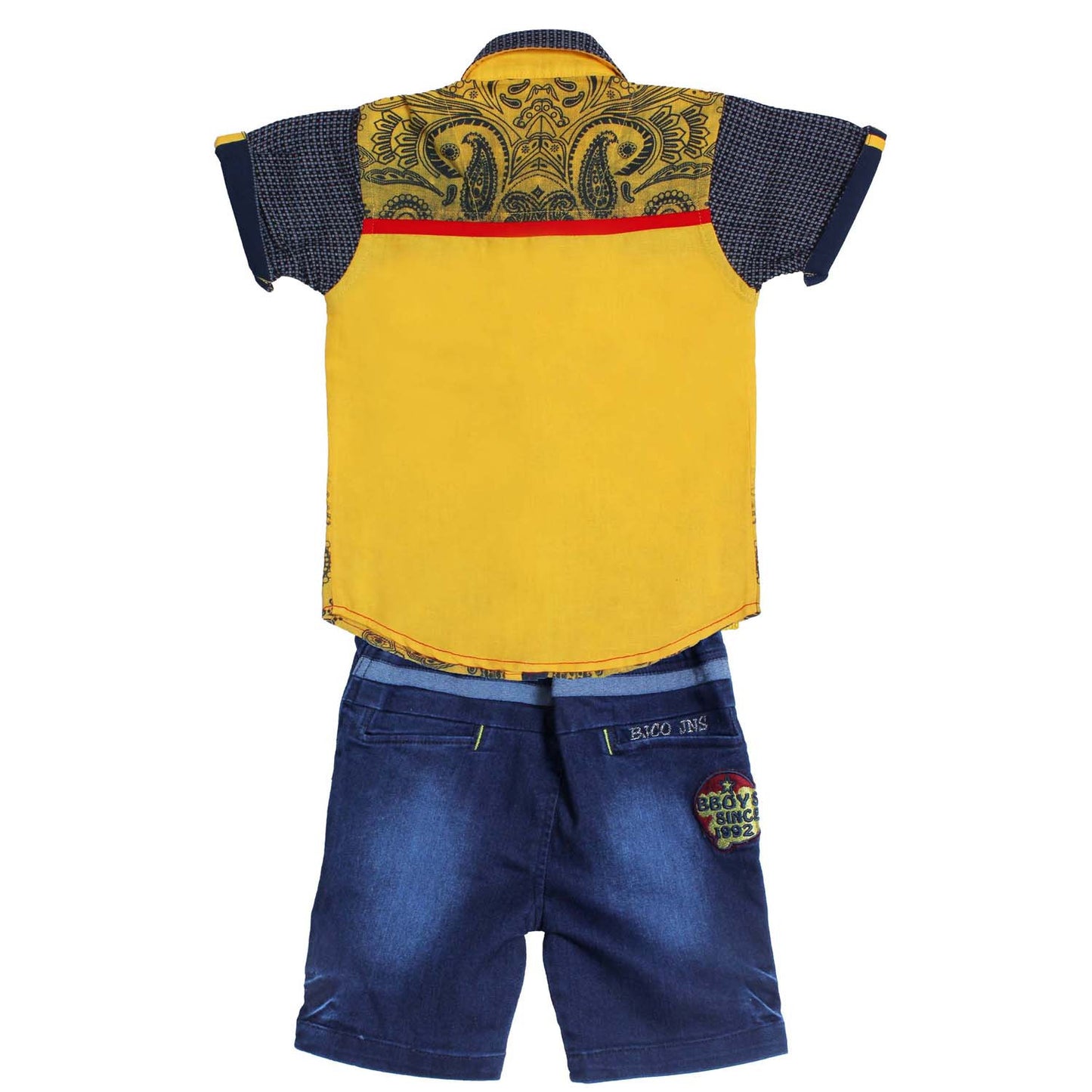 Bad Boys Yellow Casual Shirt & Shorts Set - mashup boys