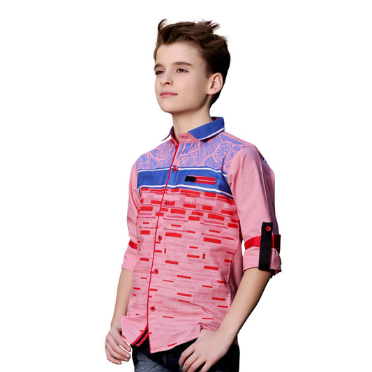 MashUp Graphic Print Red Shirt - mashup boys