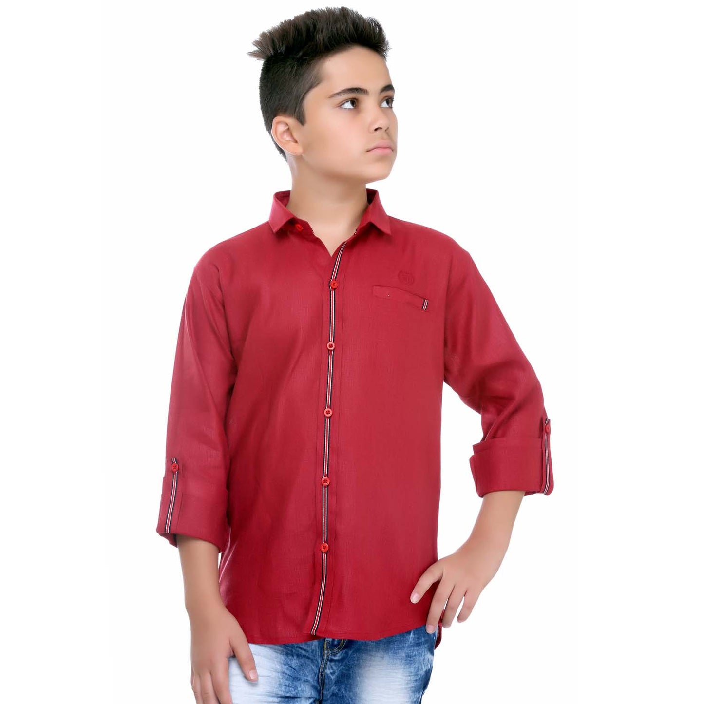 MashUp Classic Linen Red Shirt - mashup boys