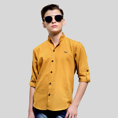 Collar Poppin' Style: Boys' Unique Shirt for Effortless Cool!
