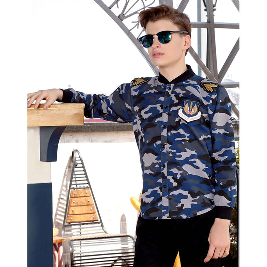 MashUp Camouflage Bomber Shacket (Shirt-Jacket) - mashup boys