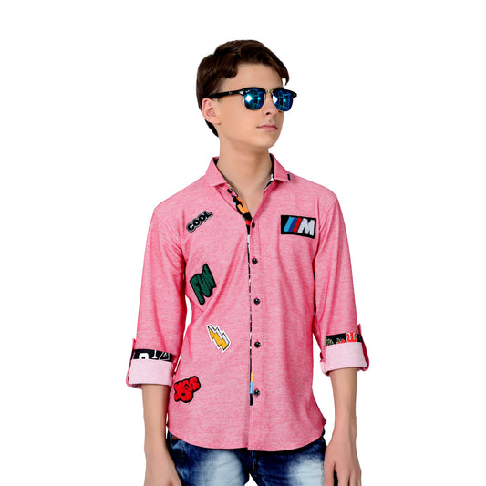 MASHUP COOL EMBRIODERY PATCHES SHIRT - mashup boys