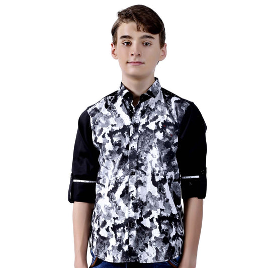 MashUp Contrasting Sleeves Shirt - mashup boys