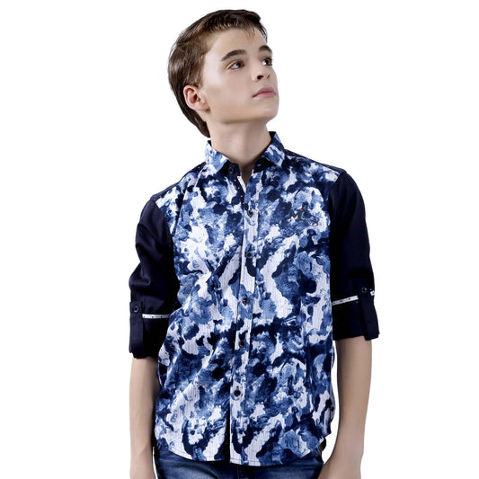 MashUp Contrasting Sleeves Shirt - mashup boys
