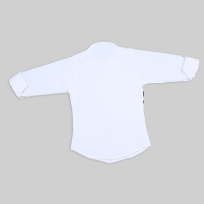 MashUp Fashionable  and comfortable white knitted cotton shirt