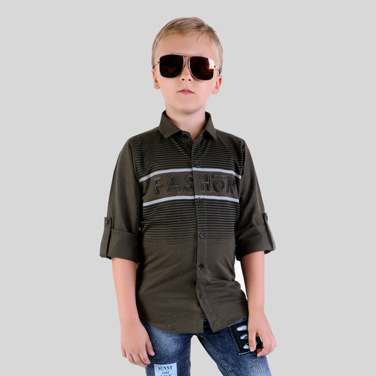 Elegant casual wear Cotton Blend knitting shirt