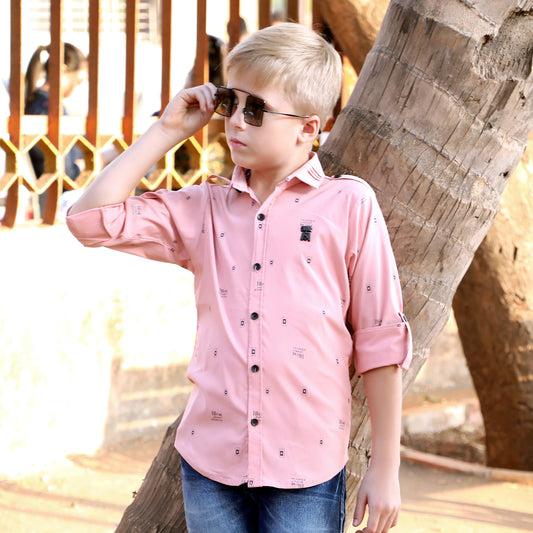 MashUp Imported Lycra Printed shirt for Young boys