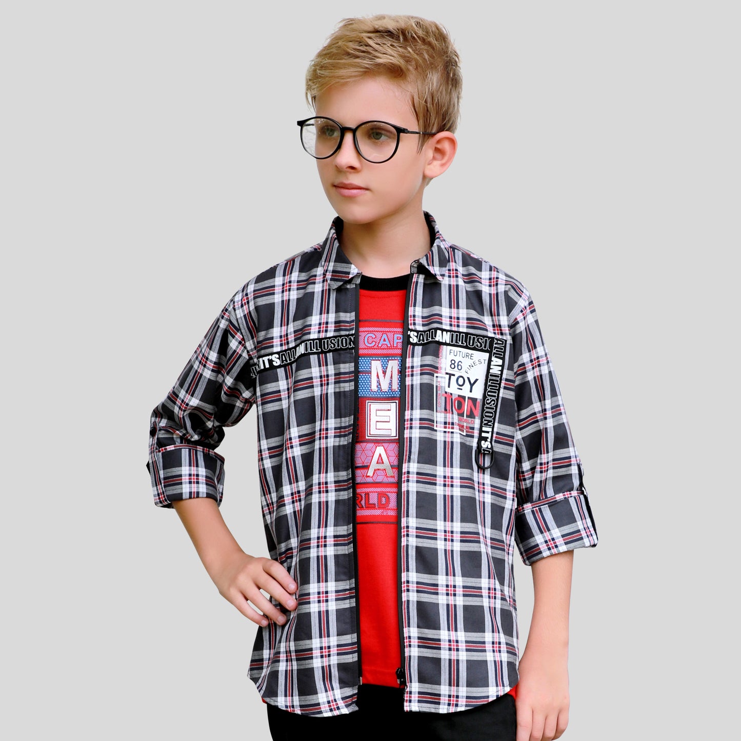 MashUp Stylish Printed Shirt Set for Young boys
